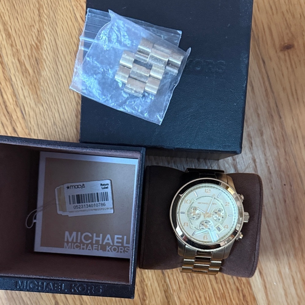Michael Kors Unisex Gold Chronograph Watch